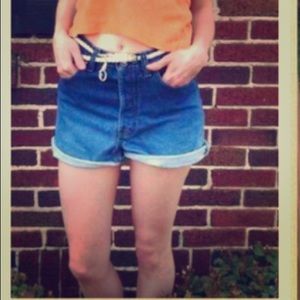 Harley Davidson Ombré High-waisted Jean Shorts